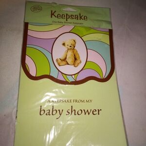 KEEPSAKE the Label Baby Shower Keepsake Book - Green and Brown X2